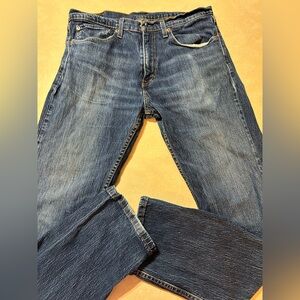 Levi's Men's 505 34x32 Original Straight Fit Jeans - Dark Wash